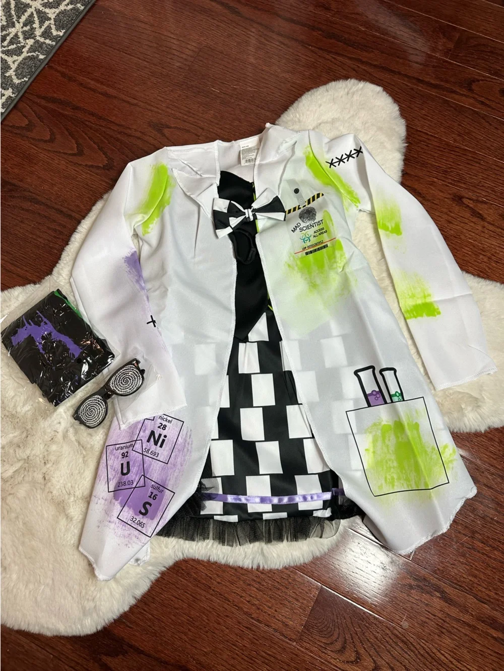 Mad Scientist Kids Costume Medium 8-10